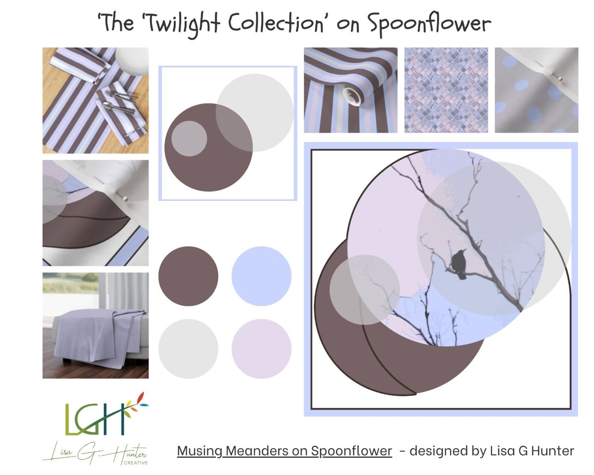 Day 61: Spoonflower and my ‘Twilight’ Fabric Collection